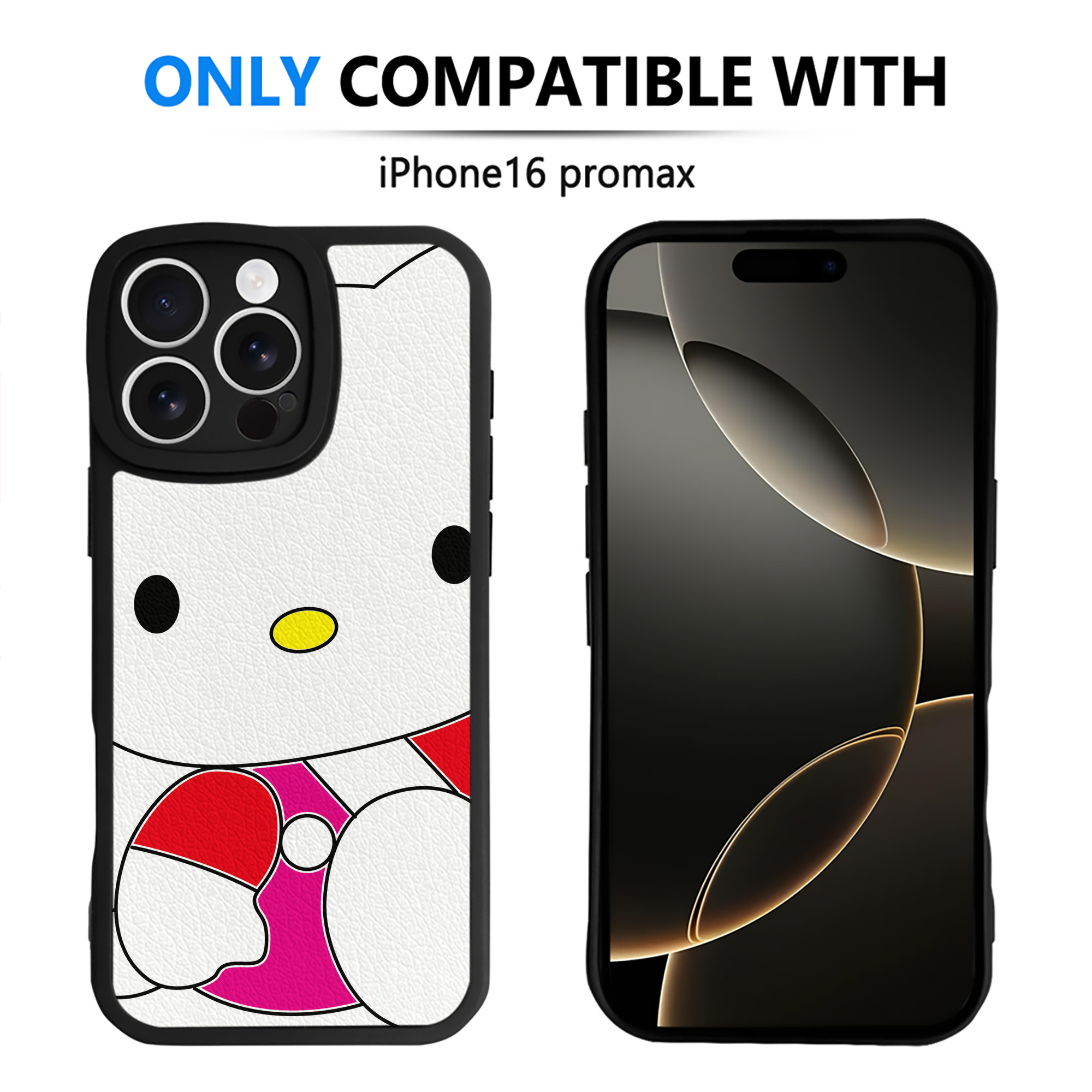 （画像用） Hello Kitty ハローキティ 【iPhone 16シリーズ対応】シリコンスマホケース（レザー調） 材質：シリコン